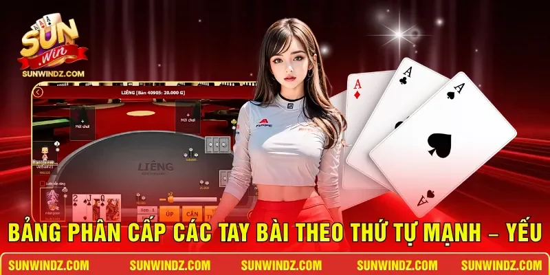 Liêng – Đỉnh Cao Tố Bài Đấu Trí Nhận Thưởng Lớn Tại Sảnh VIP 11 Sunwin Bảng phân cấp các tay bài theo thứ tự mạnh – yếu